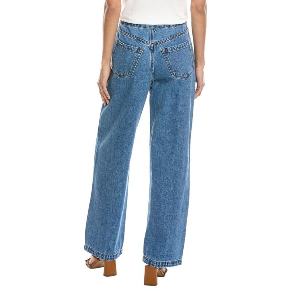 Blank Nyc Womens  Hands Down Medium Indigo High-Rise Wide Leg Jean - Picture 2 of 3